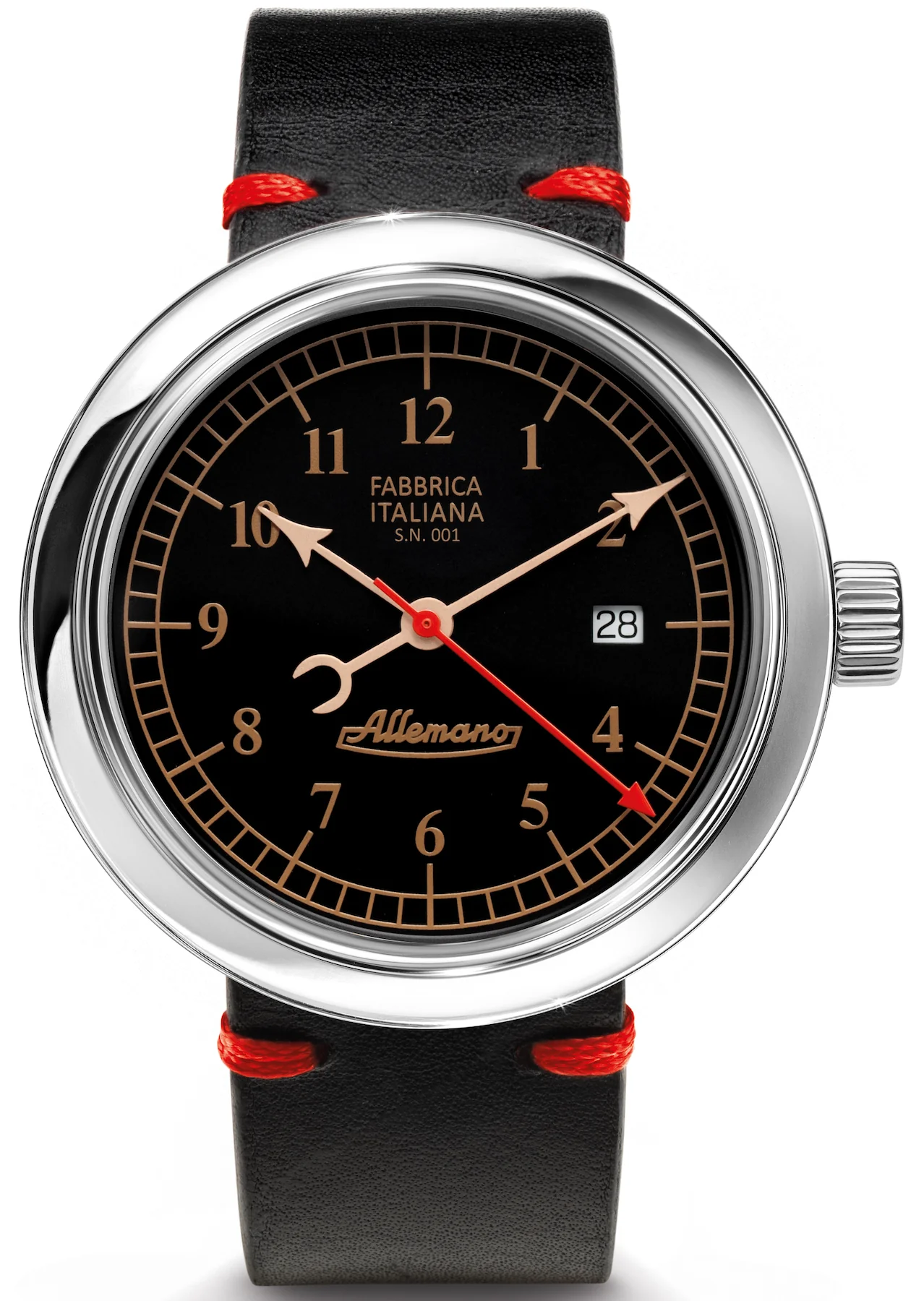 Allemano Watch Day Black Polished Case