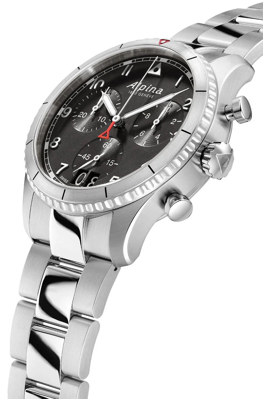Alpina Startimer Pilot Quartz Chronograph Black Watch - Image 3
