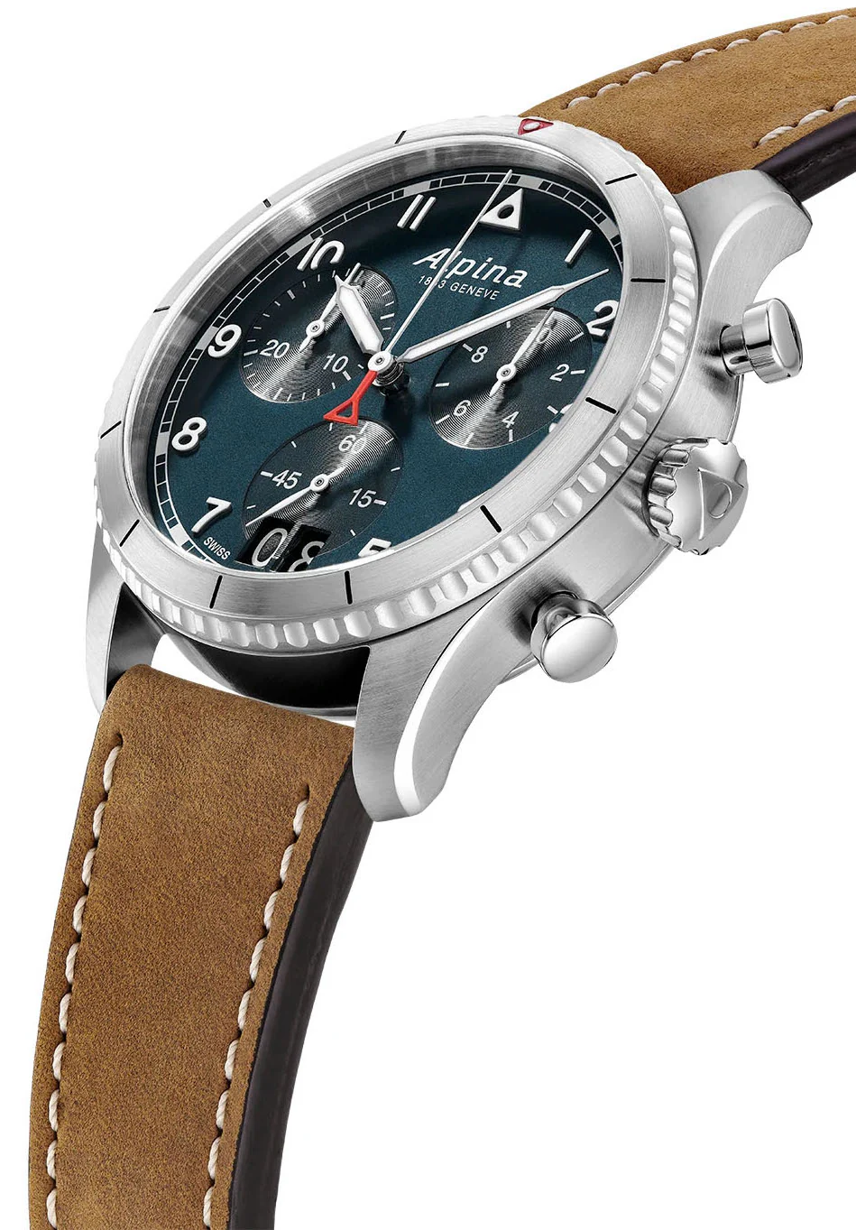Alpina Startimer Pilot Quartz Chronograph Petroleum Blue Watch - Image 3