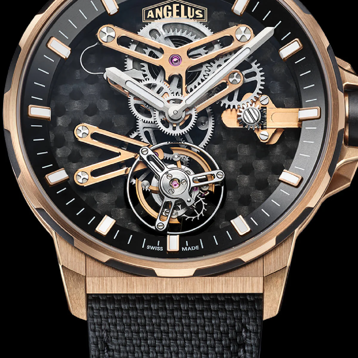 Angelus Gold Carbon Flying Tourbillon Limited Edition Watch - Image 2