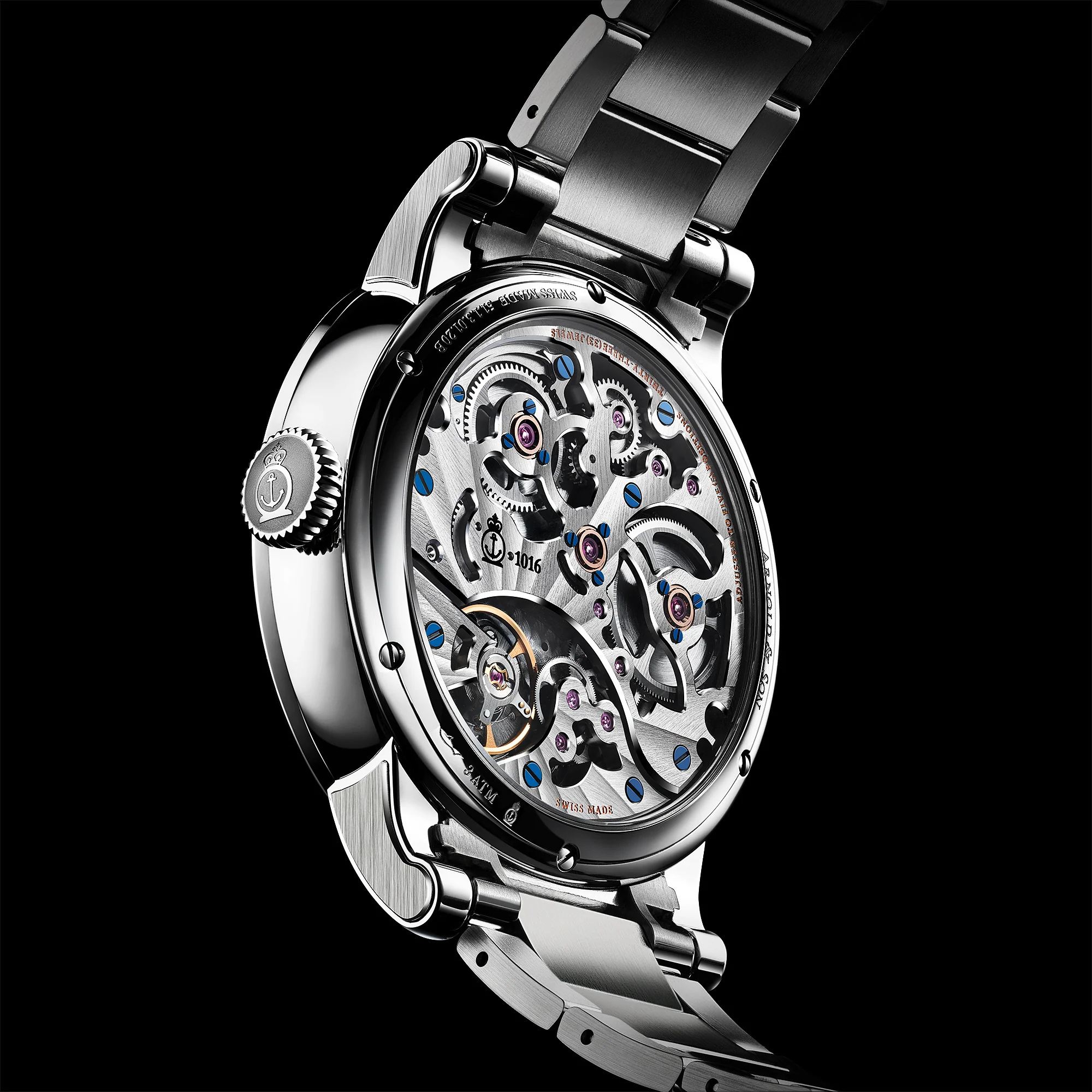 Arnold & Son Watch Eight-Day Royal Navy Black - Image 4