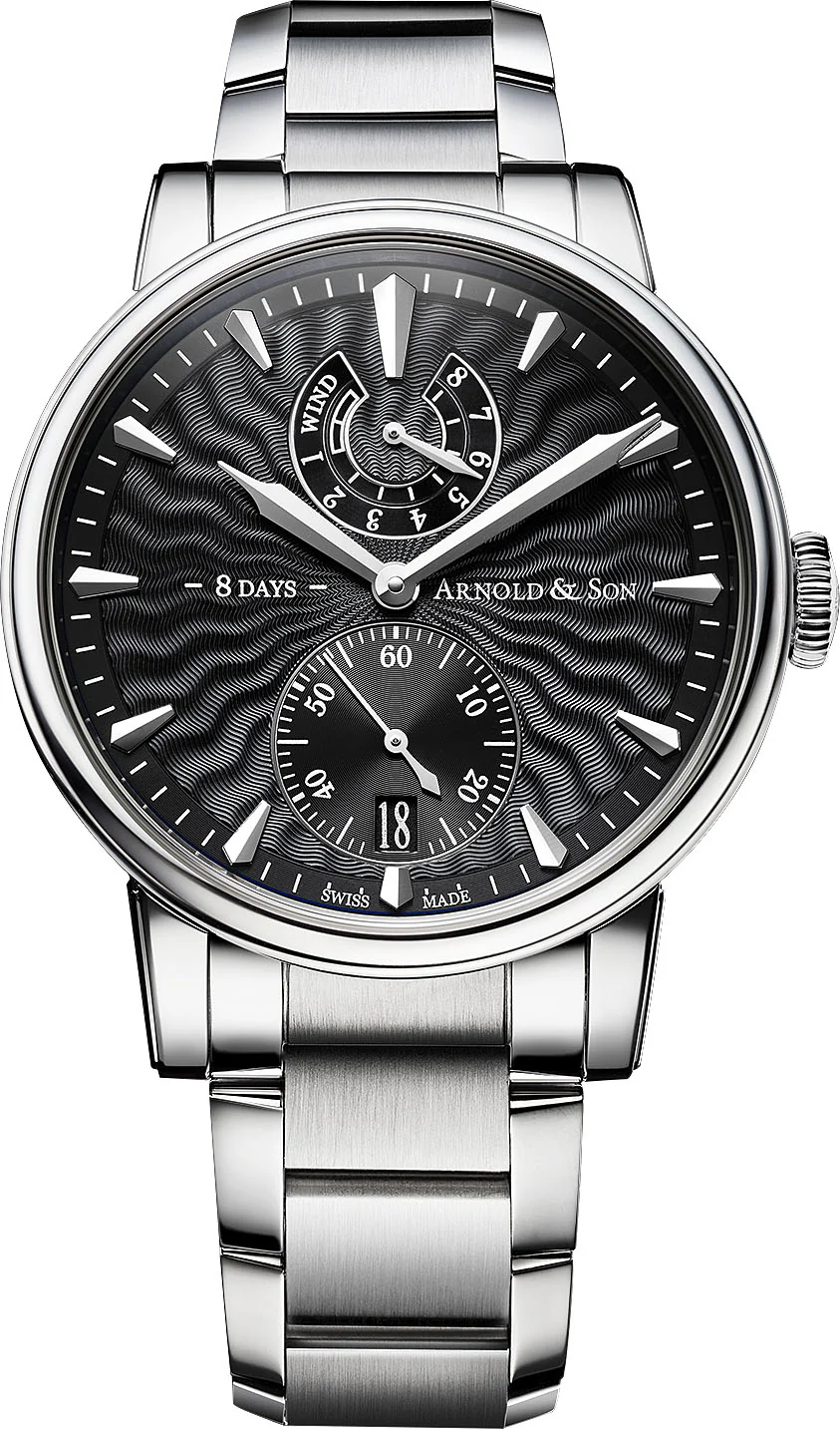 Arnold & Son Watch Eight Day Royal Navy Black Bracelet