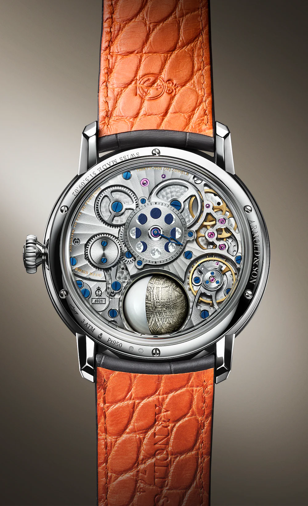 Arnold & Son Luna Magna Platinum Meteorite Limited Edition Watch - Image 2