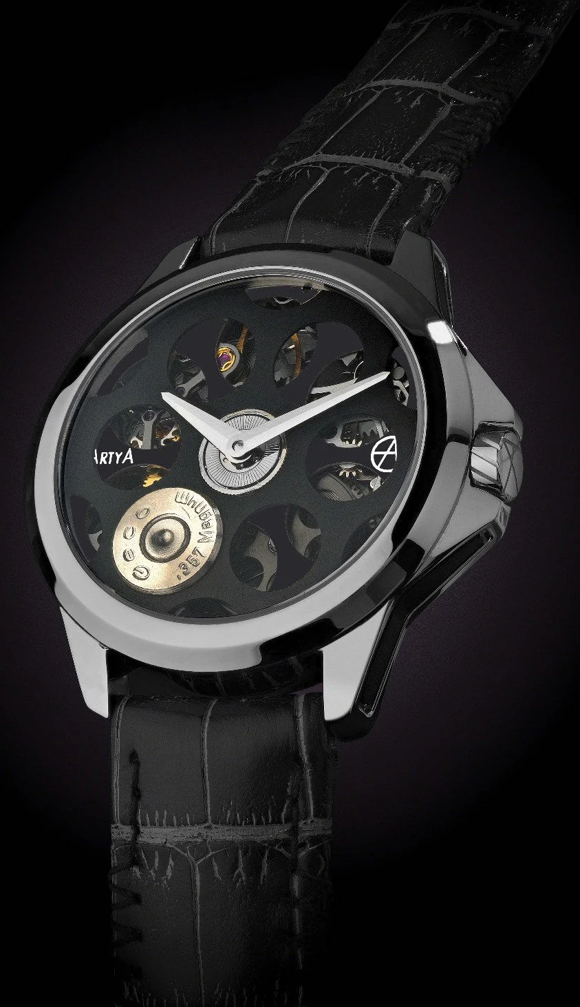 ArtyA Son of a Gun Russian Roulette Desert Eagle Black Limited Edition Watch