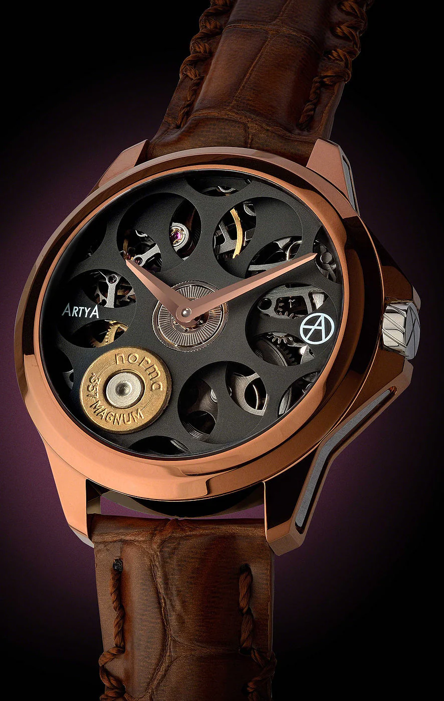 ArtyA Son of a Gun Russian Roulette Desert Eagle Choco Gold Limited Edition Watch