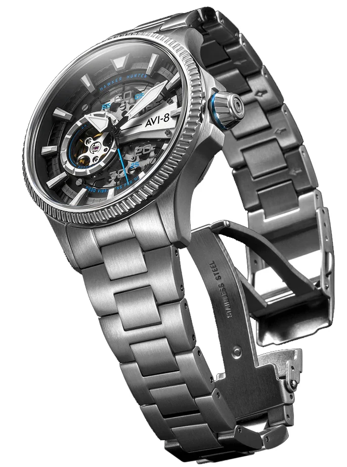 AVI-8 Watch Hawker Hunter Avon Automatic Blue Diamonds D - Image 2