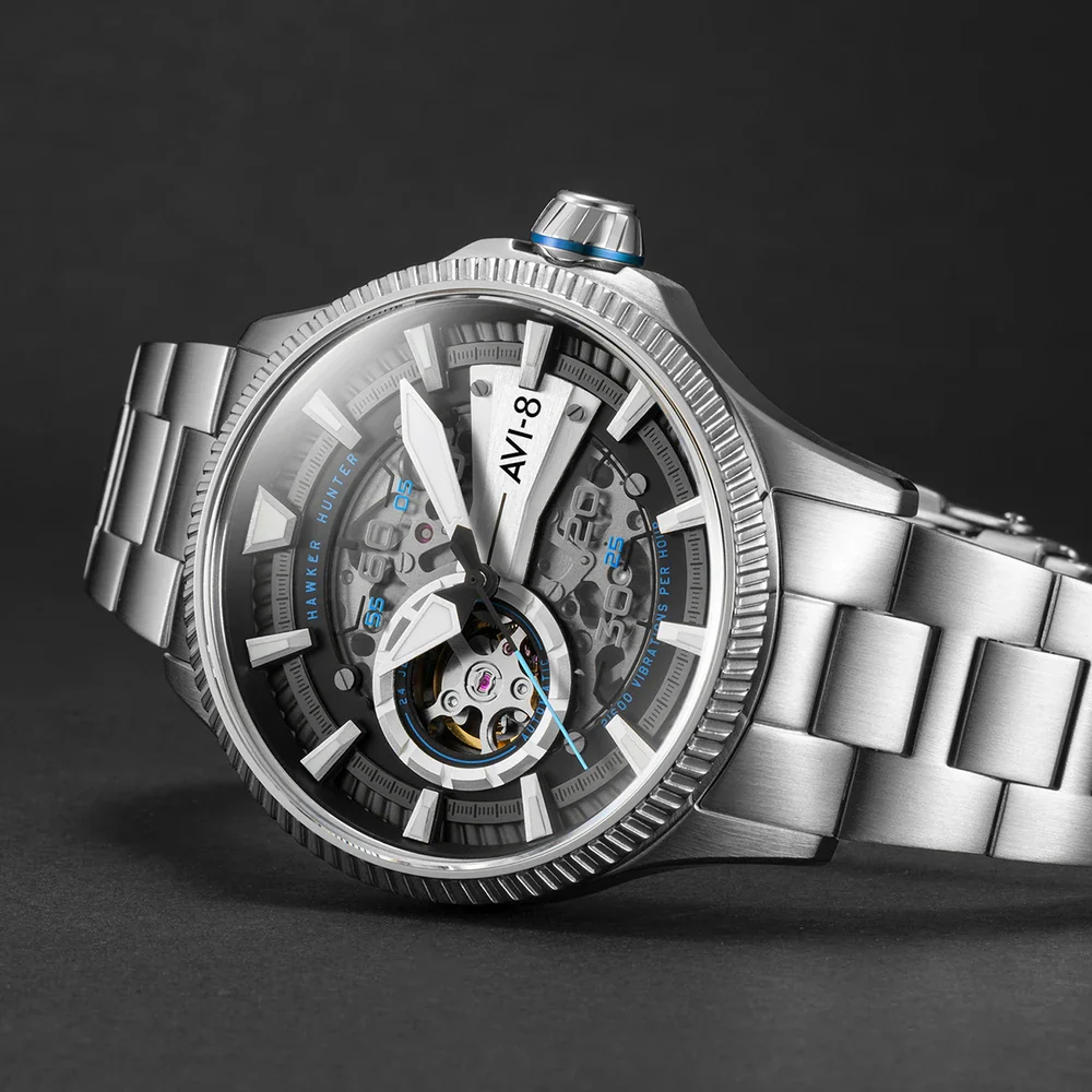AVI-8 Watch Hawker Hunter Avon Automatic Blue Diamonds D - Image 3