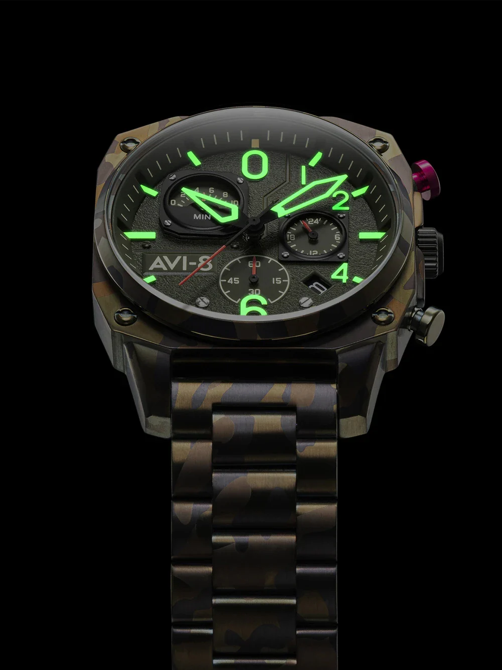 AVI-8 Watch Hawker Hunter Retrograde Chronograph Ground Camo - Image 2