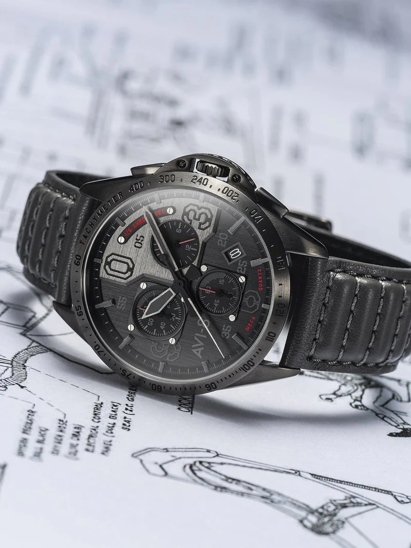 AVI-8 Watch P-51 Mustang Blakeslee Chronograph D - Image 3