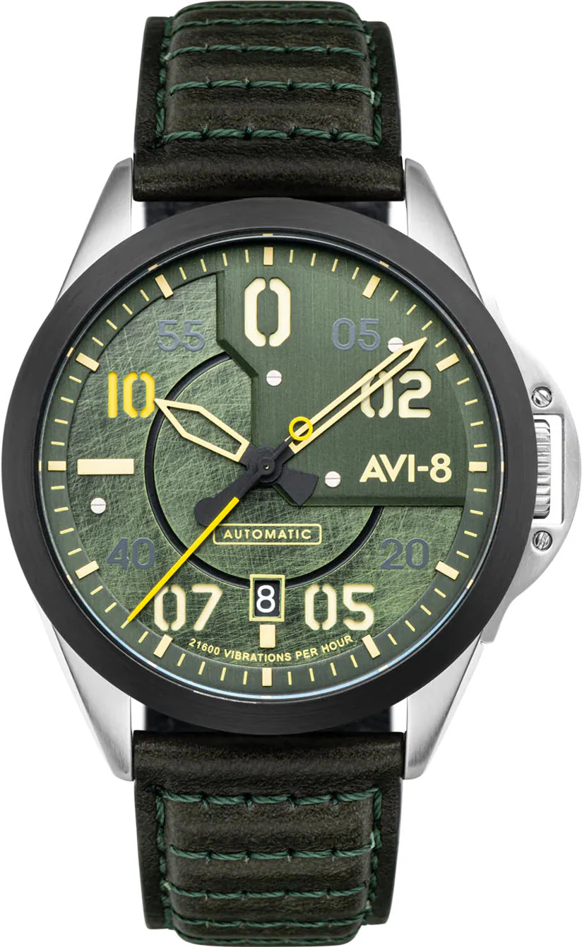 AVI-8 Watch P-51 Mustang Hitchcock Automatic Greentree