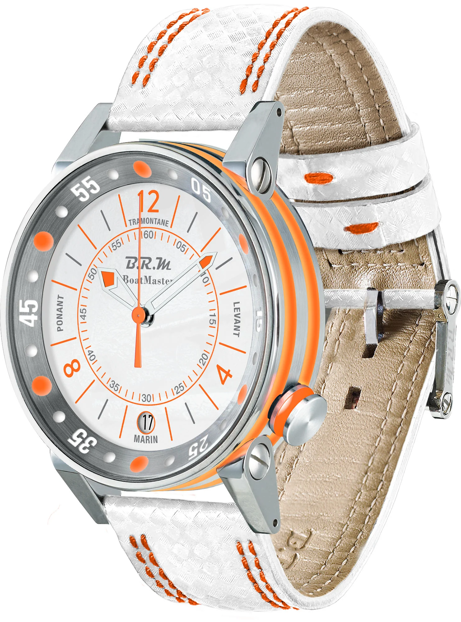 B.R.M. Watches Boat Master BM2 34mm White Watch