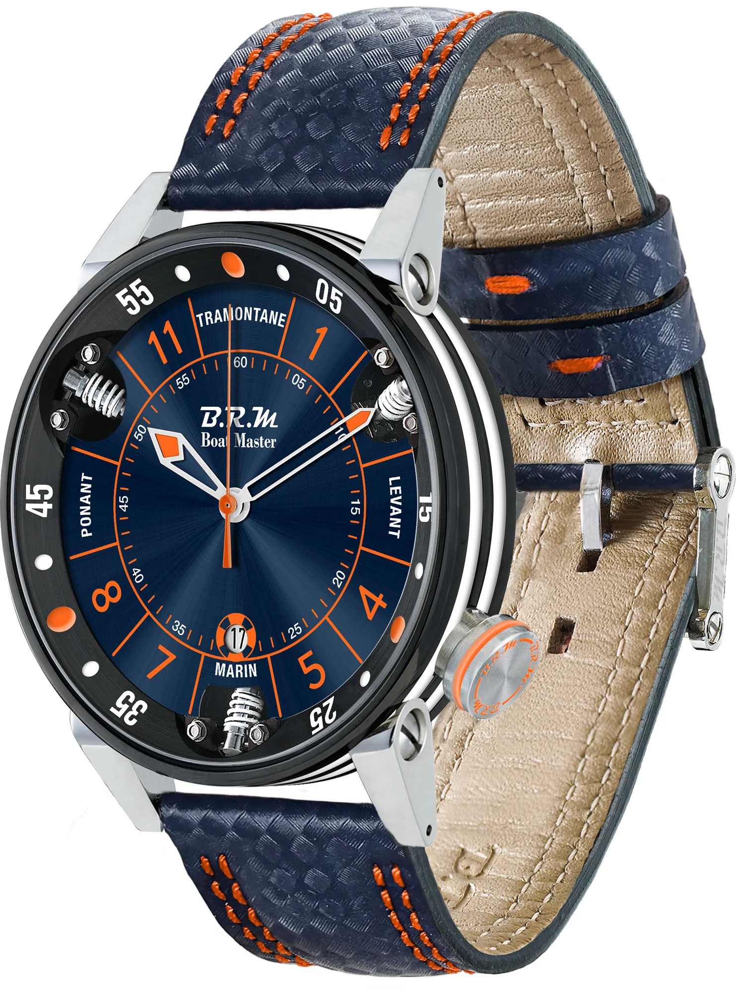 B.R.M. Watches Boat Master Chronograph Blue Sun Watch