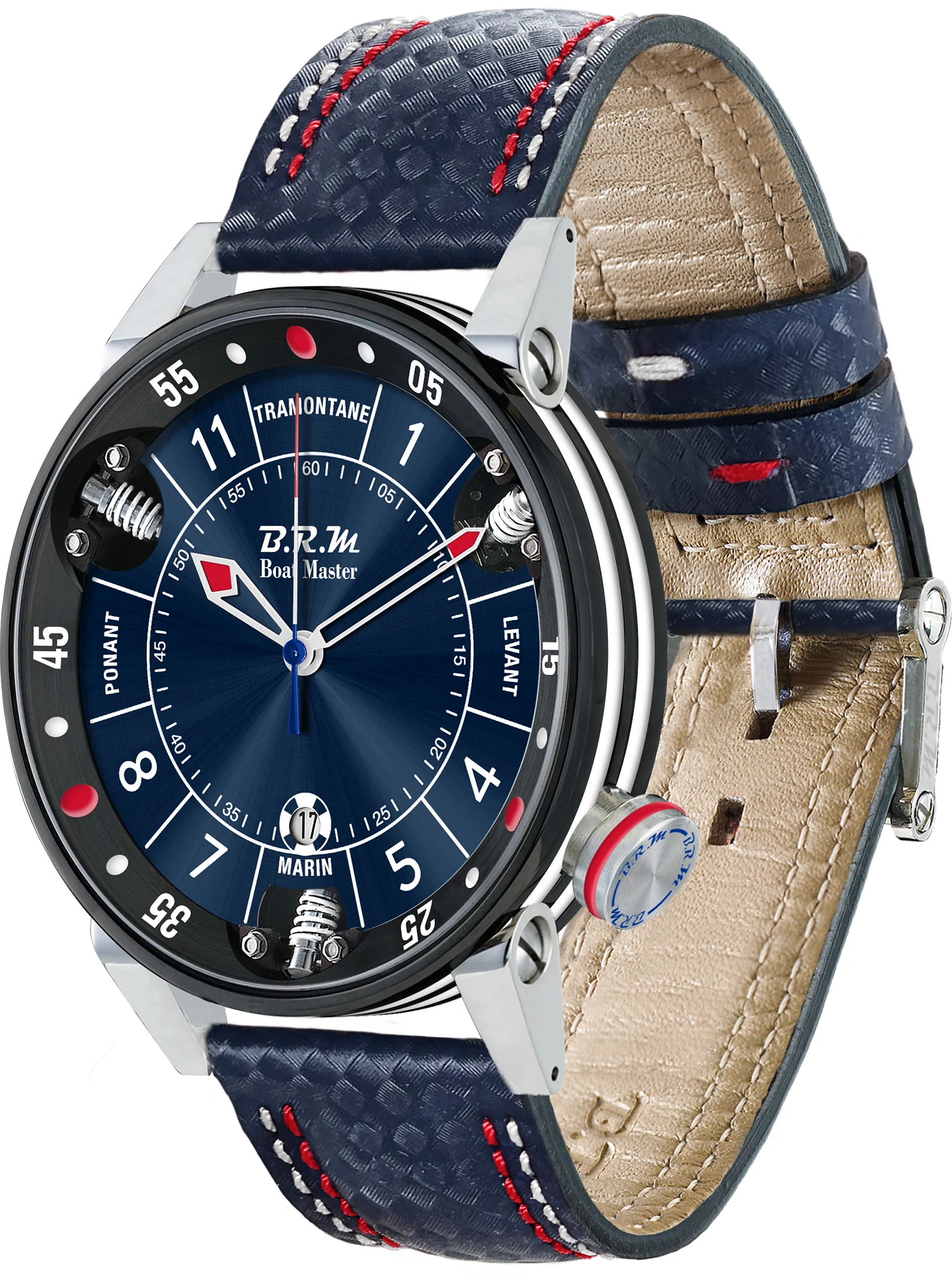 B.R.M. Watches Boat Master Chronograph Blue Sun Watch
