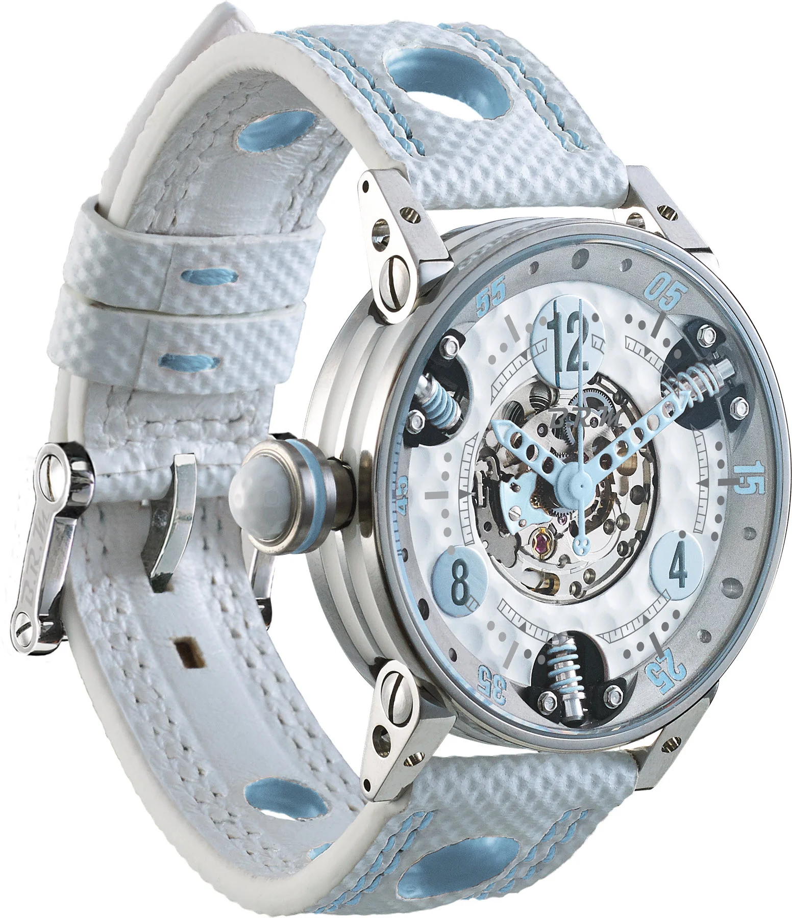 B.R.M Watch Golf Master GF7-38-SA-SQ-ABLC Ladies Light Blue Hands