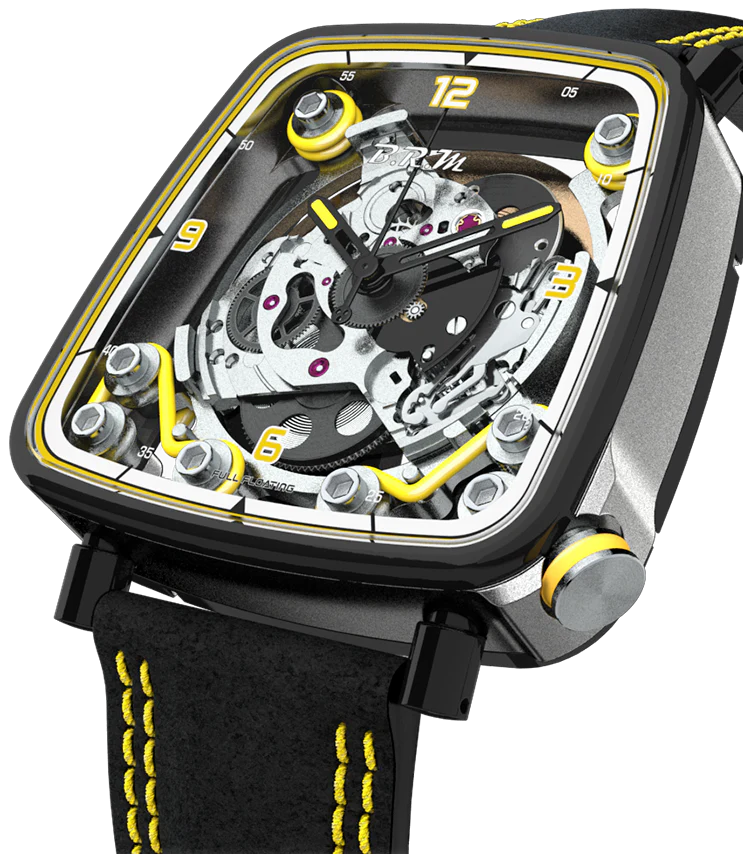 B.R.M. Watches FF39-40 Grey Titanium Black PVD Yellow Watch