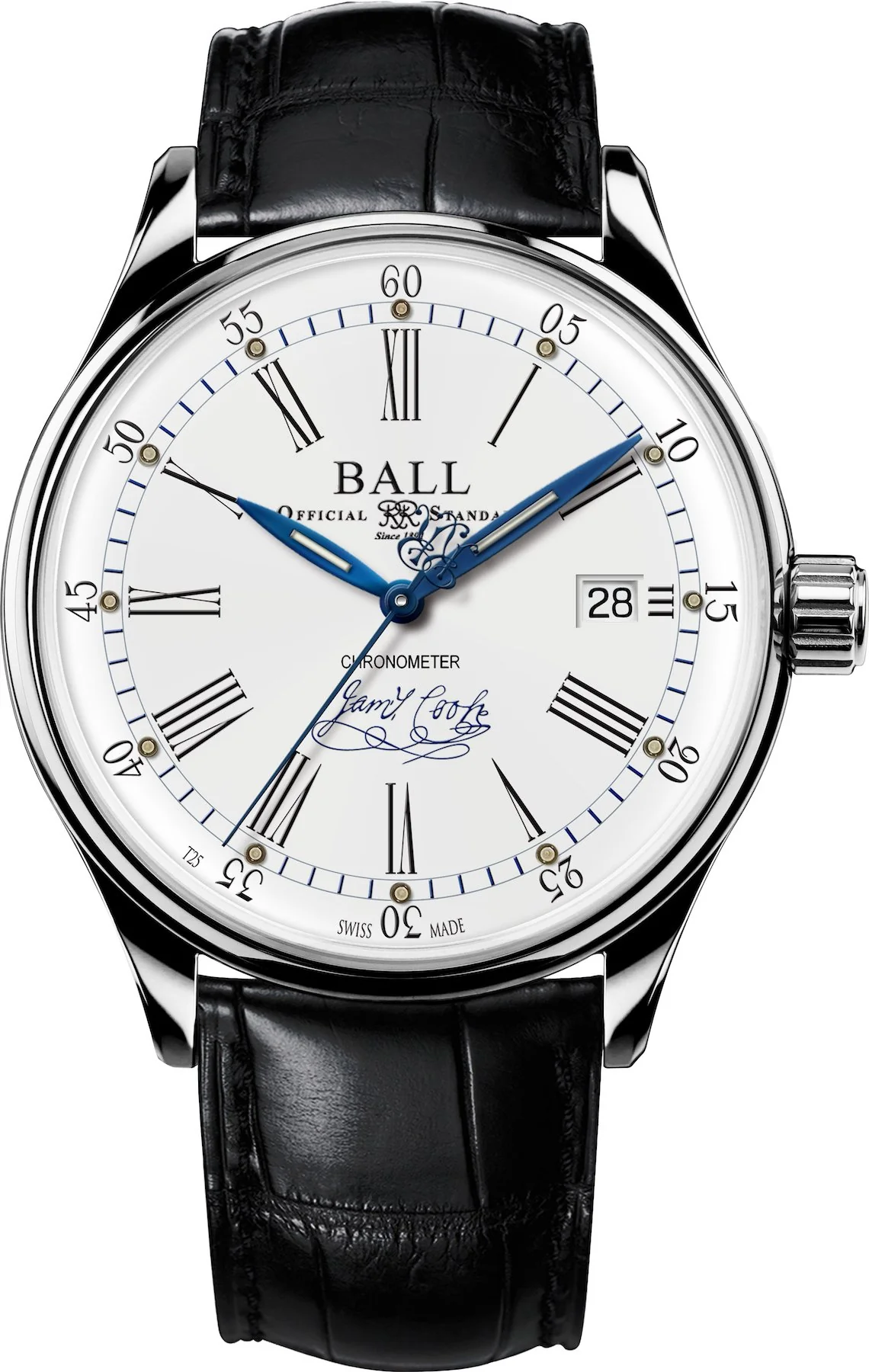 Ball Watch Company Trainmaster Endeavour Chronometer Alligator Limited Edition D