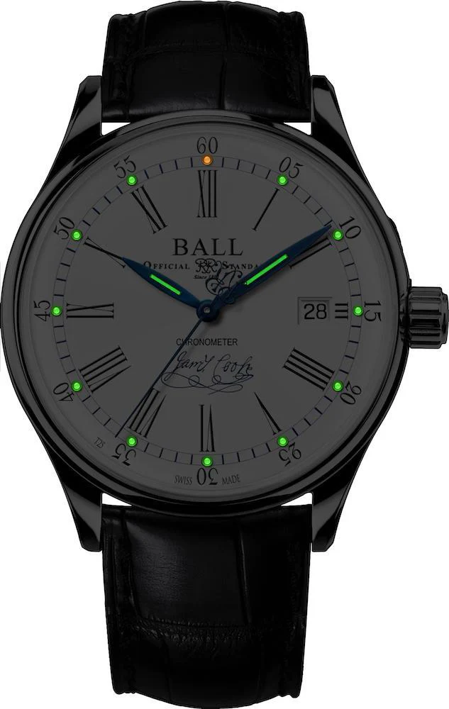 Ball Watch Company Trainmaster Endeavour Chronometer Alligator Limited Edition D - Image 2