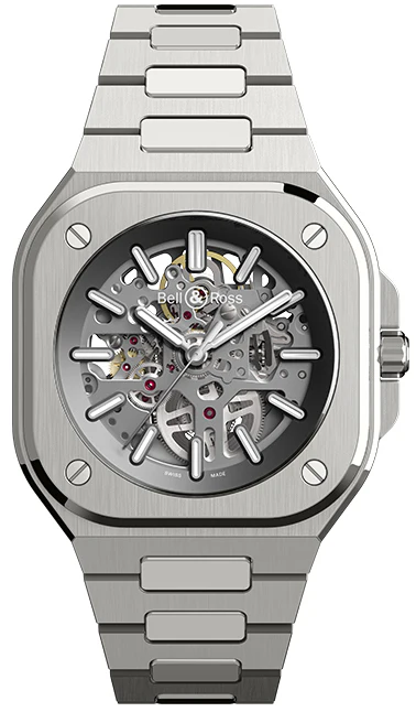 Bell & Ross Watch BR 05 Auto Skeleton Grey Steel Bracelet Limited Edition