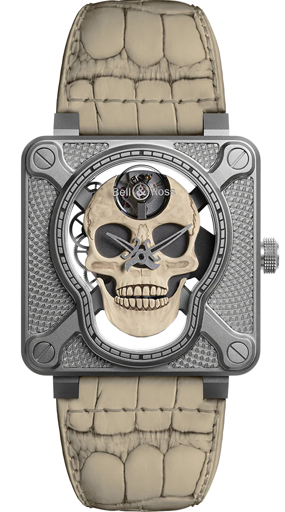 Bell & Ross Watch BR 01 Laughing Skull White Limited Edition