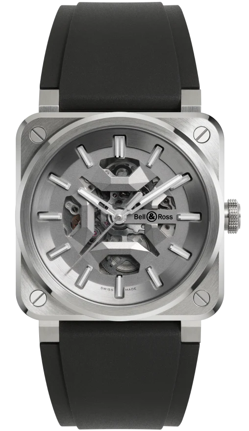 Bell & Ross BR 03 Skeleton Grey Steel Watch