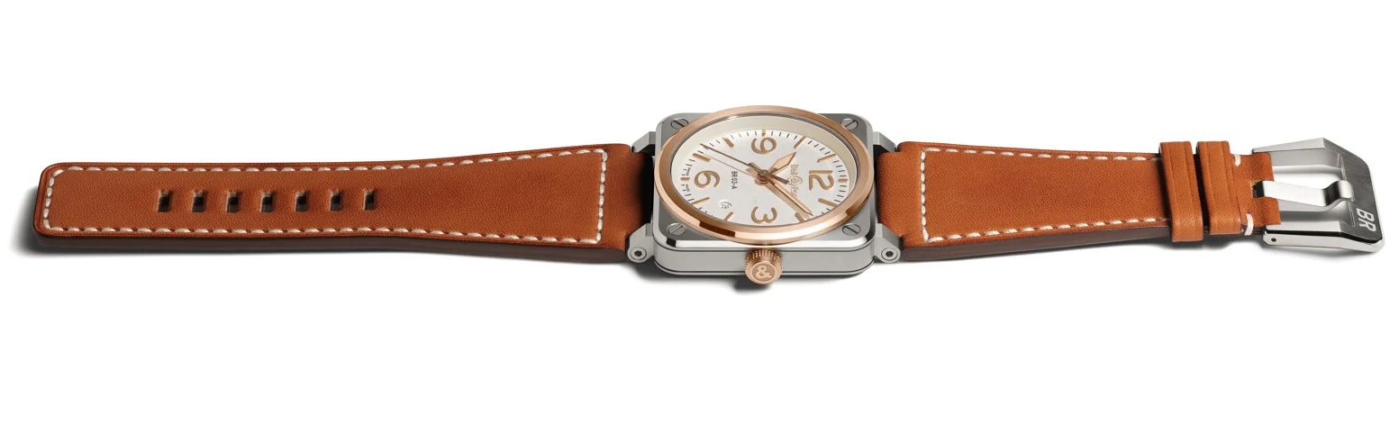Bell & Ross BR 03 White Steel And Gold Watch - Image 4