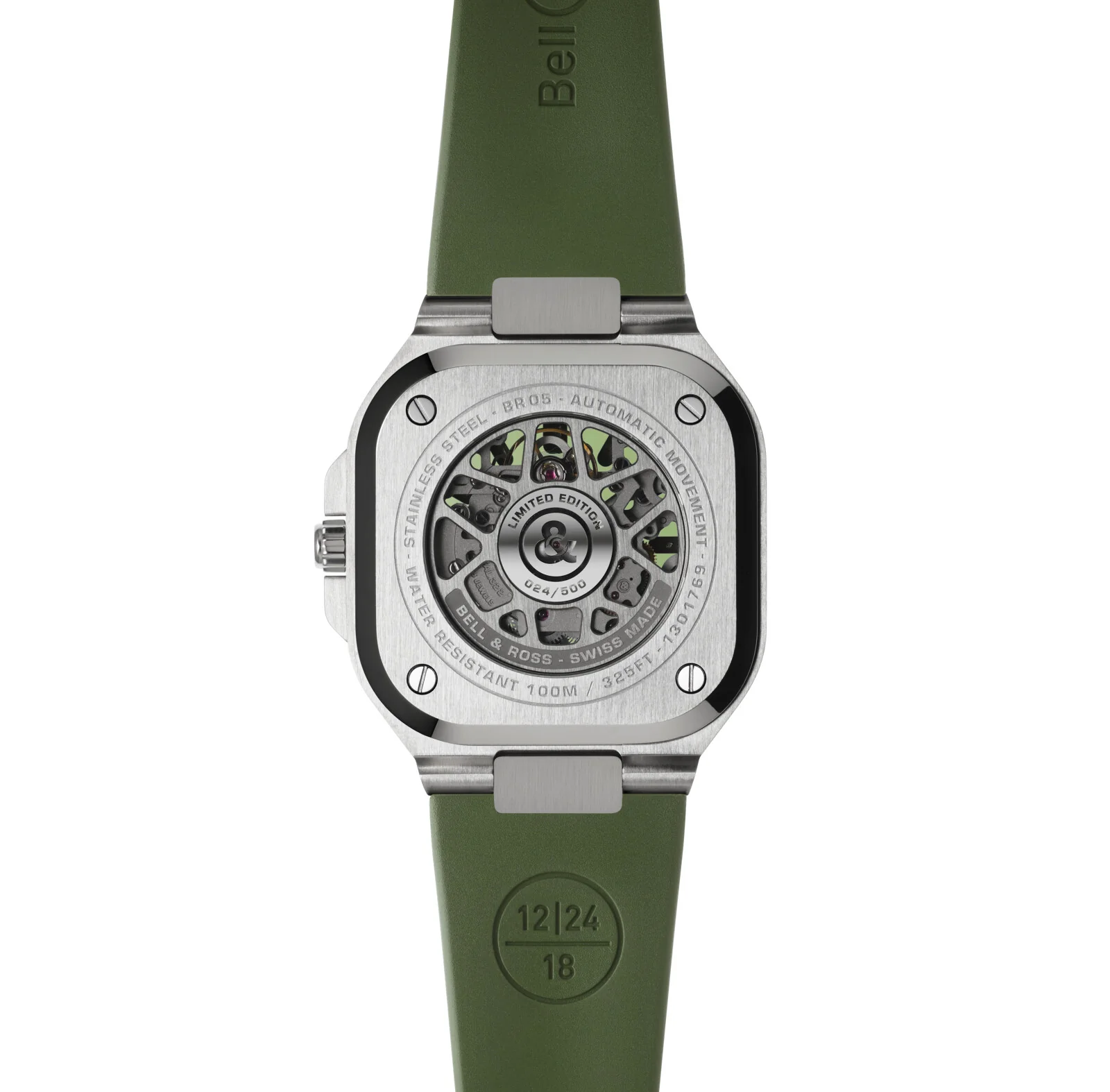 Bell & Ross Watch BR 05 Skeleton Green Rubber Limited Edition - Image 4