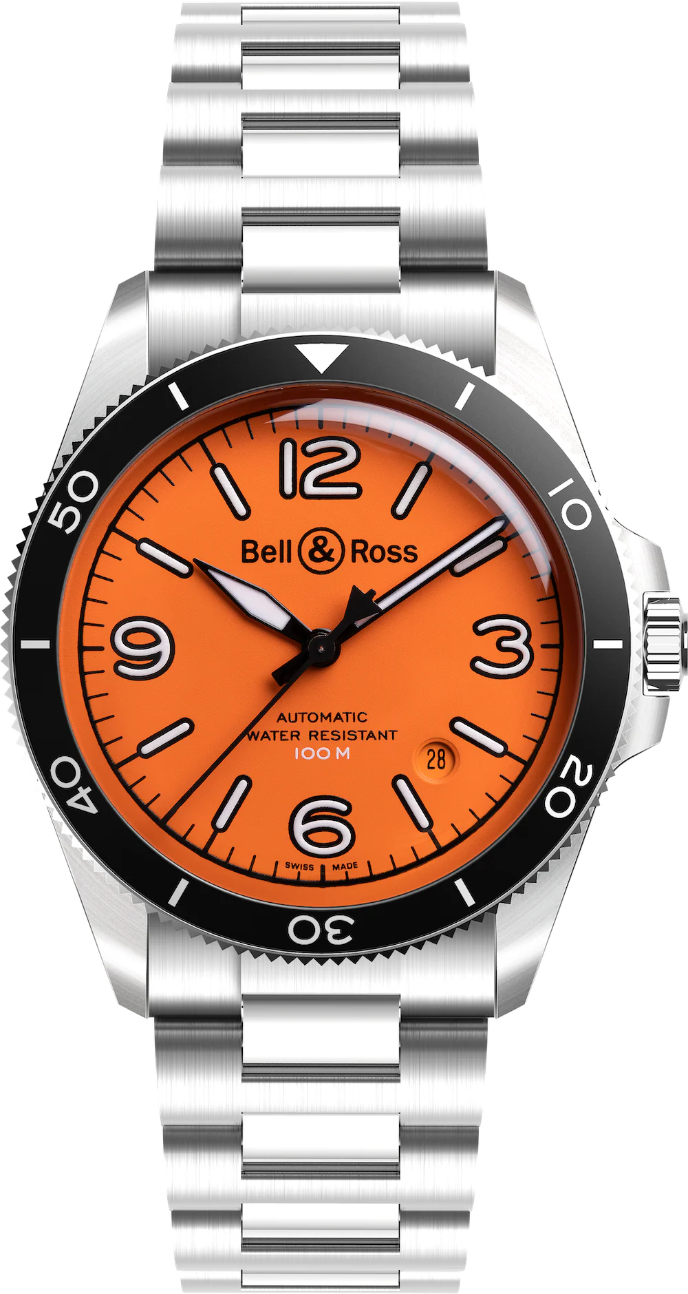 Bell & Ross Watch Vintage BR V2 Orange Bracelet Limited Edition - Image 2