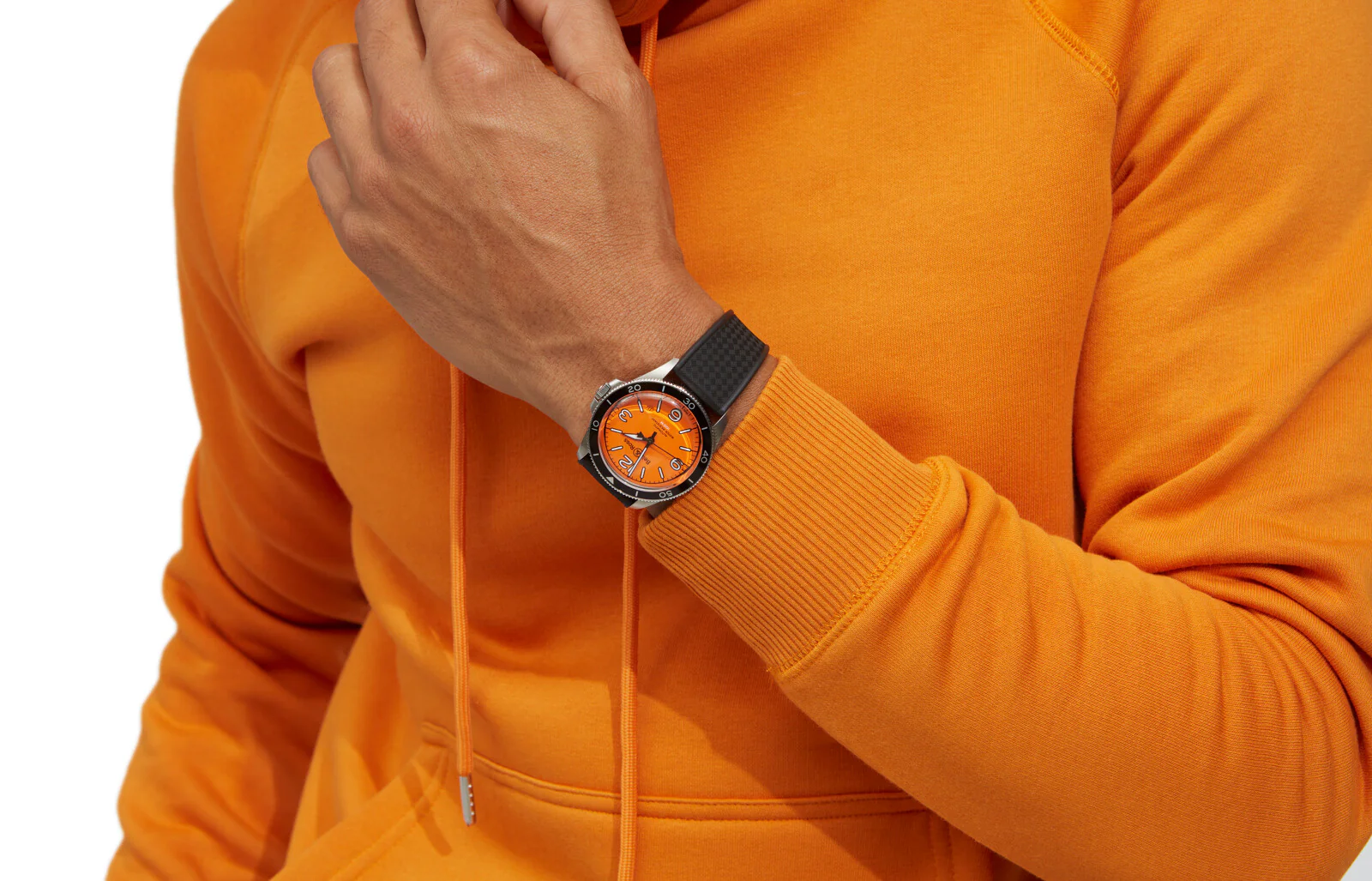 Bell & Ross Watch Vintage BR V2 Orange Rubber Limited Edition D - Image 5