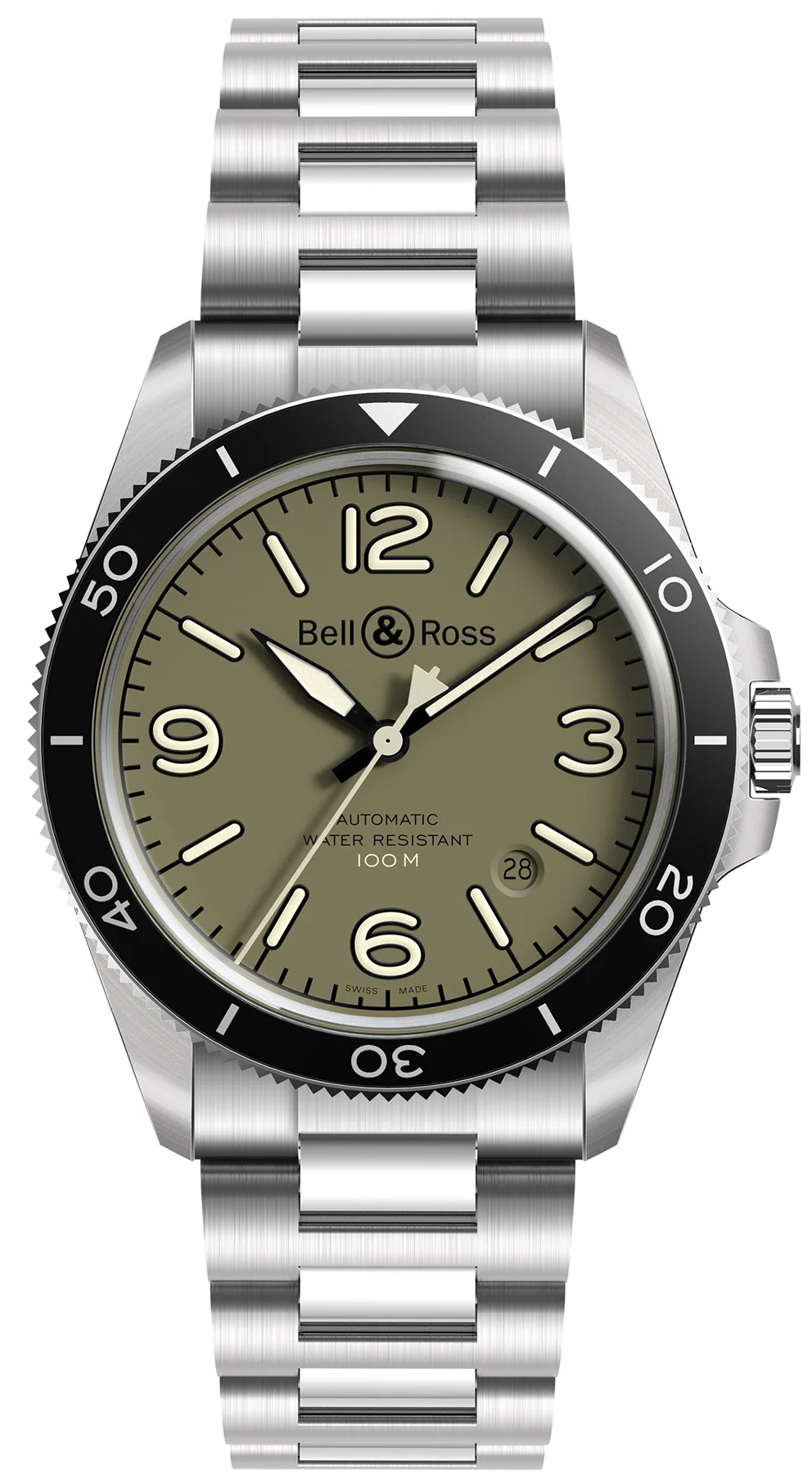Bell & Ross Watch Vintage BR V2-92 Military Green Bracelet D