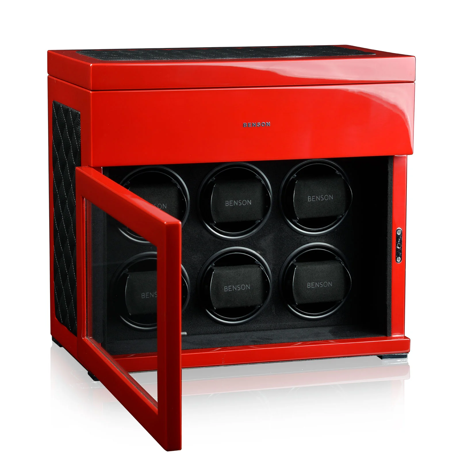 Benson Watch Winder Black Series 6.16 LE Red/black leather - Image 2