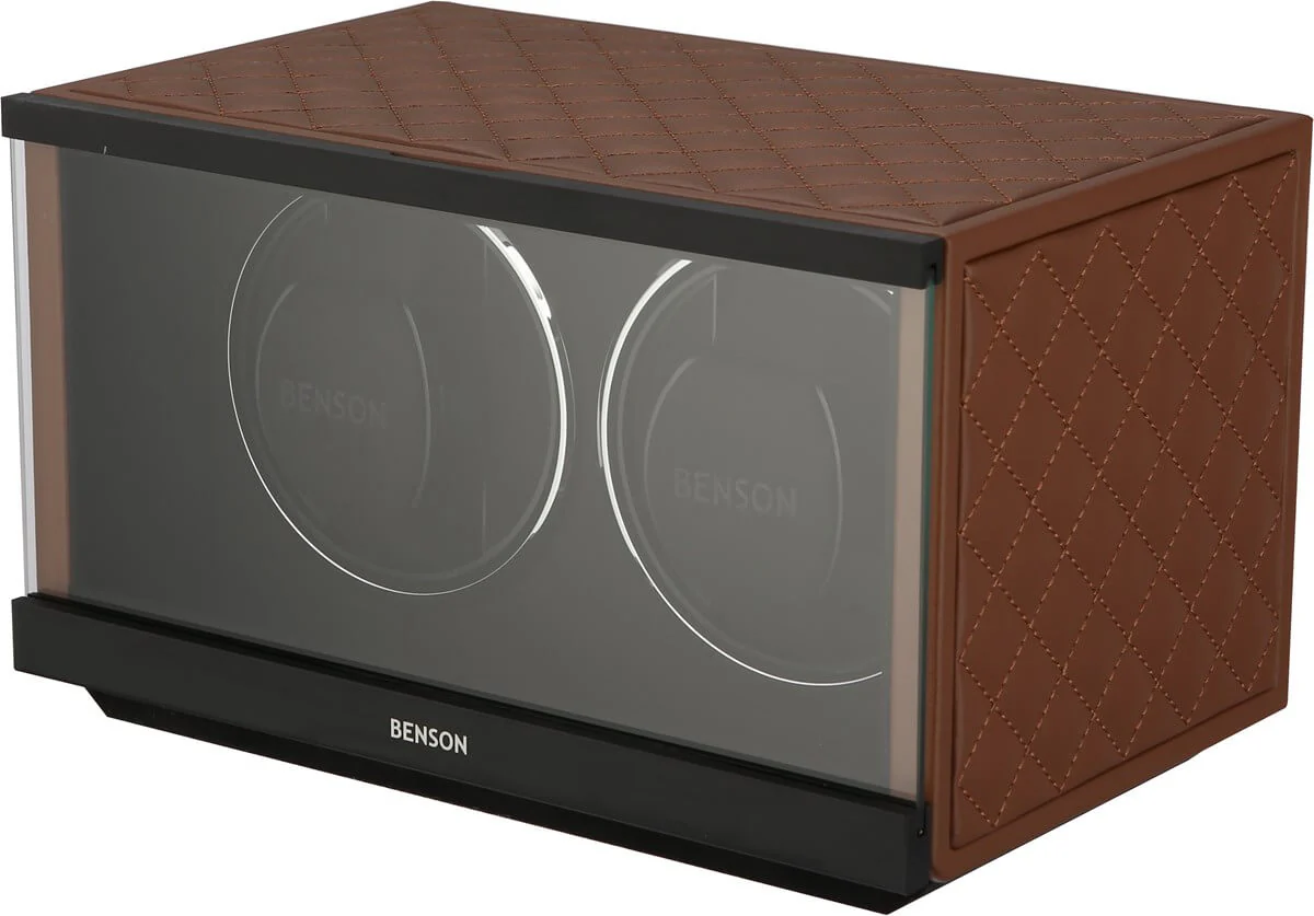 Benson Watch Winder Double Swiss Series 2.20 Light Brown Leather - Image 2