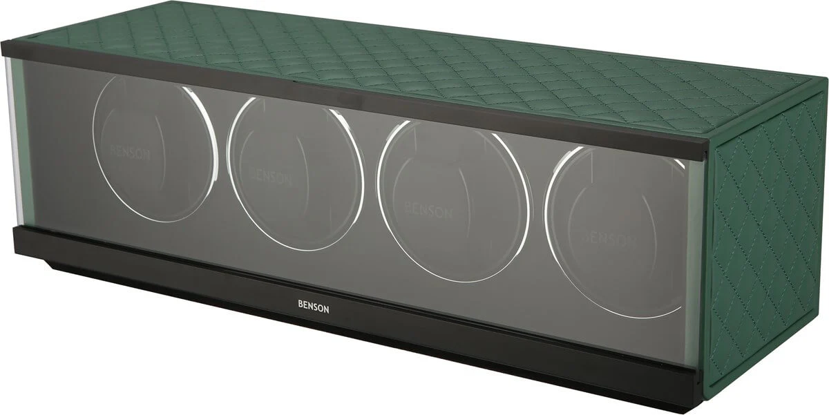 Benson Watch Winder Quad Swiss Series 4.20 Green Leather - Image 2
