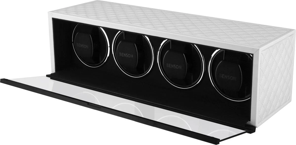 Benson Watch Winder Quad Swiss Series 4.20 White Leather