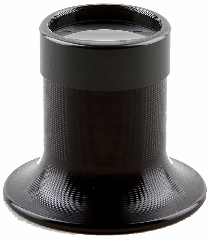 Bernard Favre Watchmakers Eye Loupe Black Tool Black Aluminium With Brown Leather - Image 3
