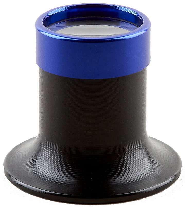 Bernard Favre Watchmakers Eye Loupe Blue Tool Silver Aluminium With Green Leather - Image 3