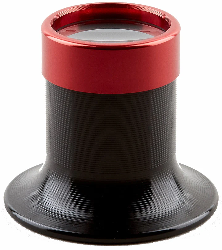 Bernard Favre Watchmakers Eye Loupe Red Tool Silver Aluminium With Green Leather - Image 3
