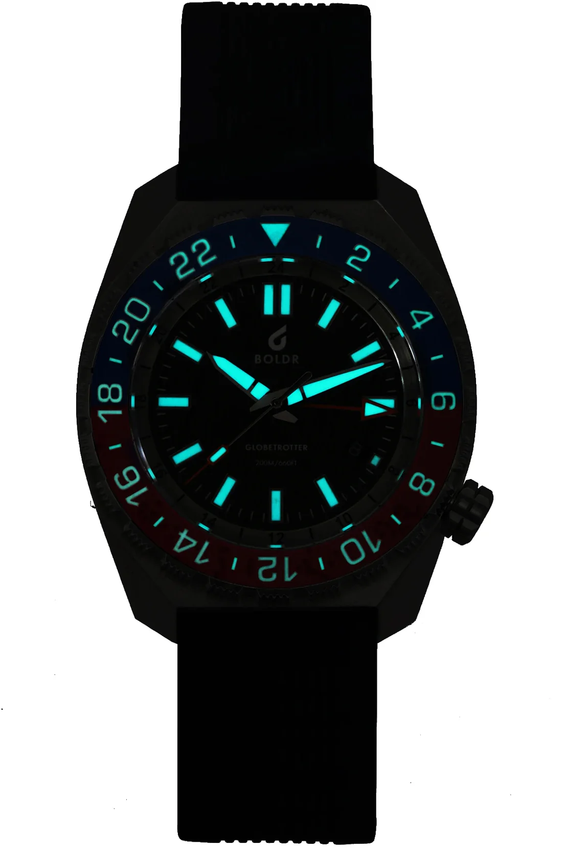 Boldr Watch Globetrotter GMT Blue Red - Image 2