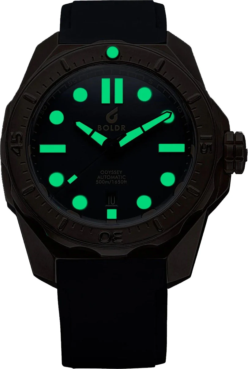 Boldr Watch Odyssey Lumicast Aged Steel Coral Brown Limited Edition D - Image 2