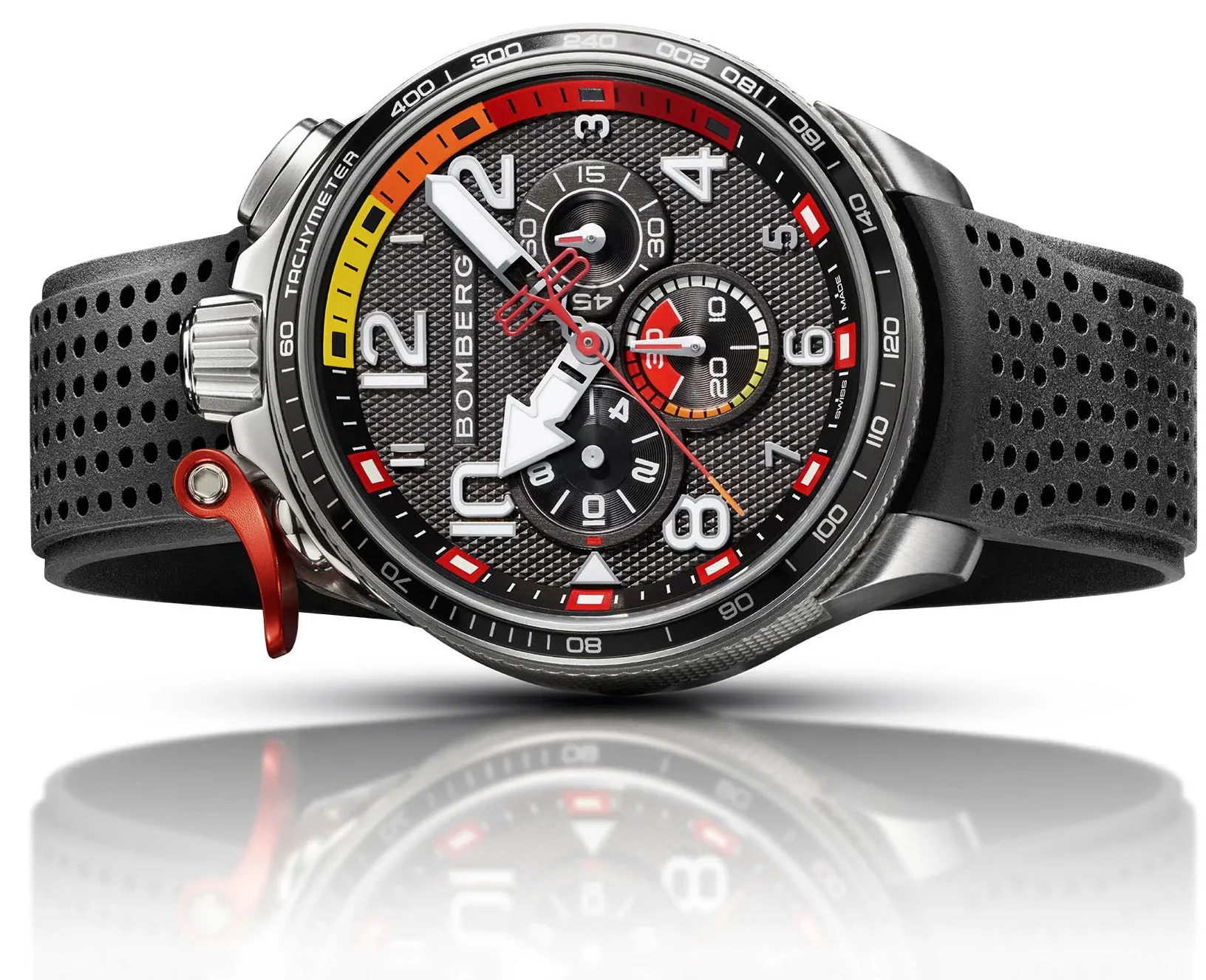 Bomberg Bolt-68 Racing Black & Red Watch - Image 3