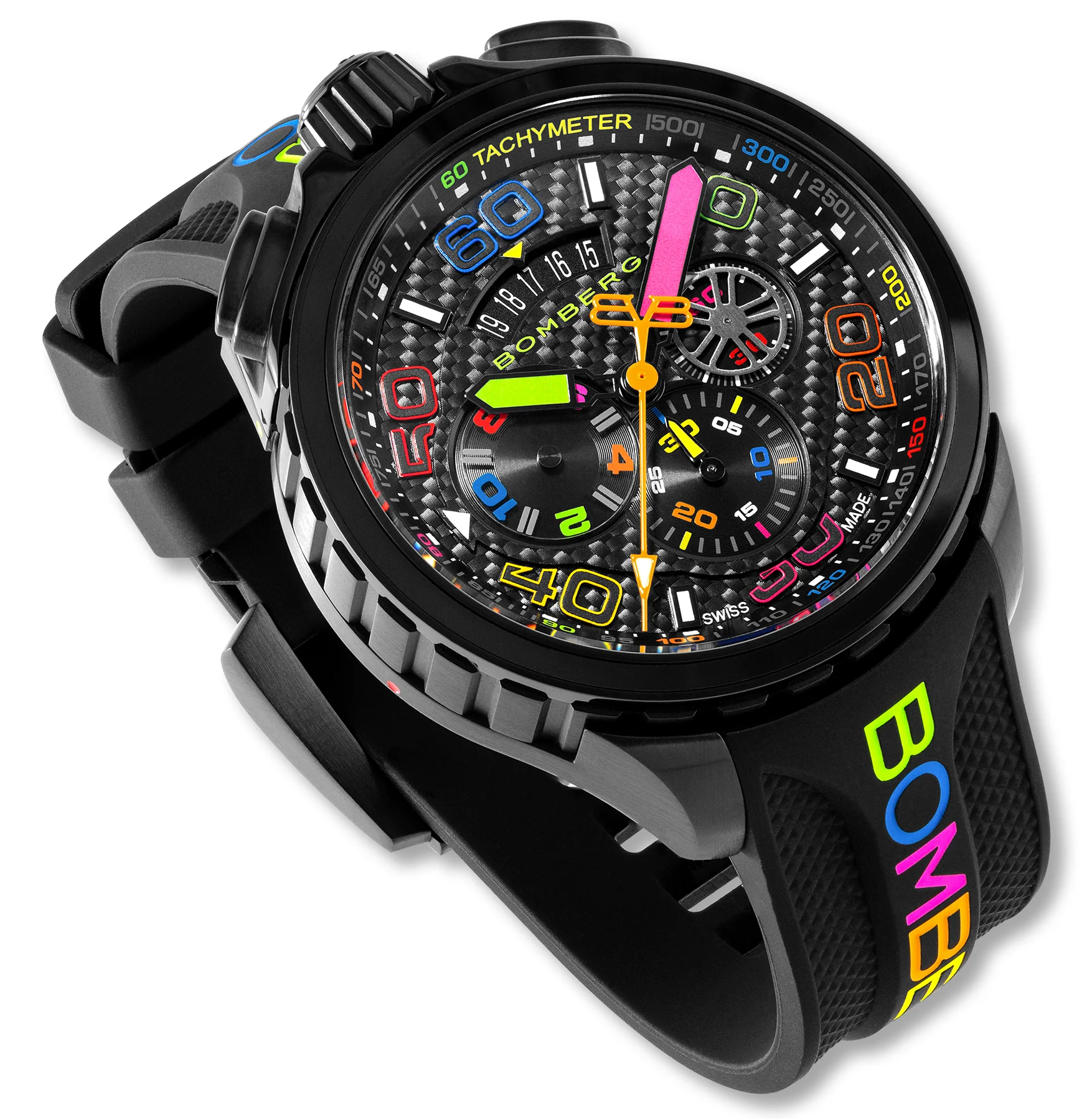 Bomberg Bolt-68 Racing Chroma Carbone Black Limited Edition Watch - Image 4