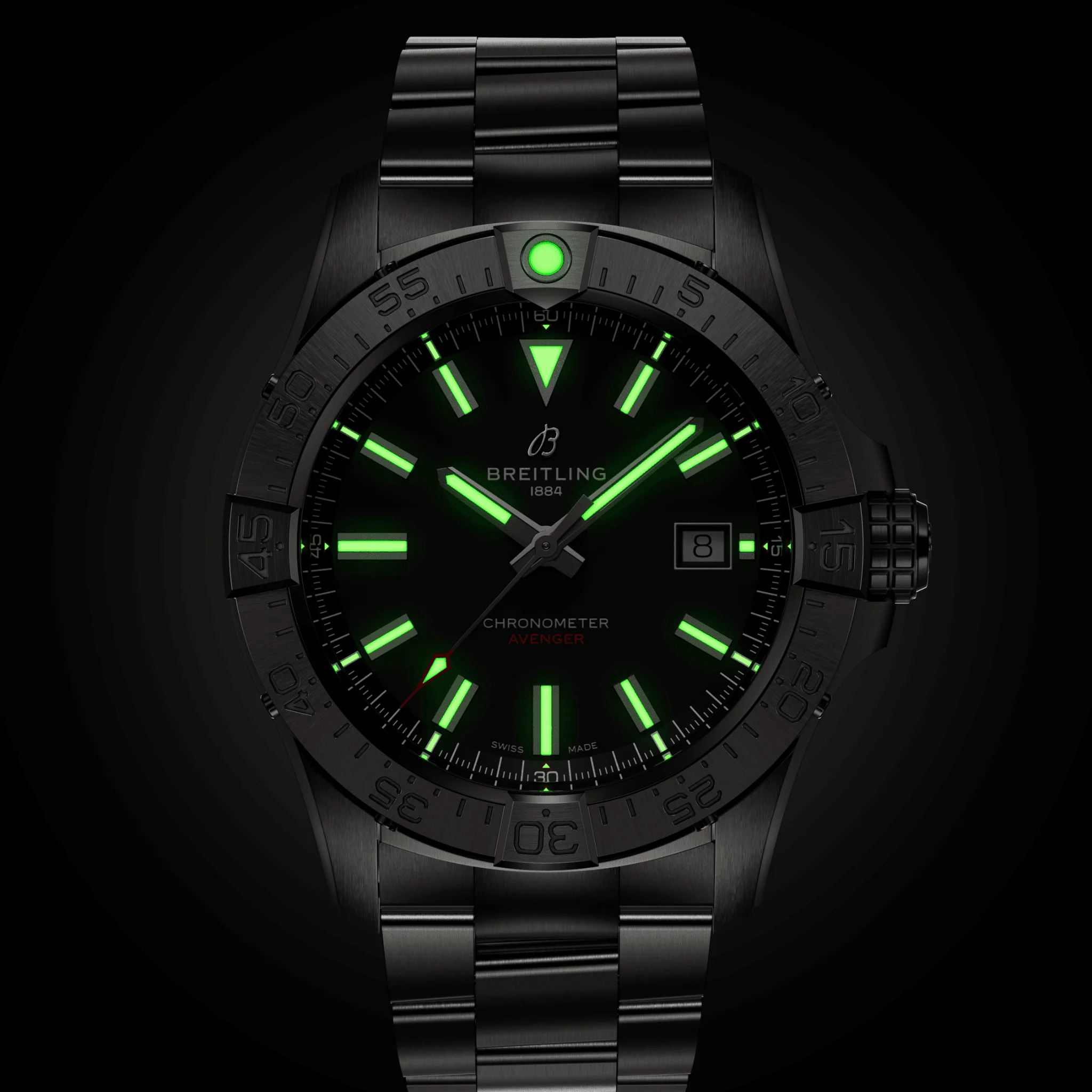 Breitling Avenger Automatic 42 Black Bracelet Watch - Image 6