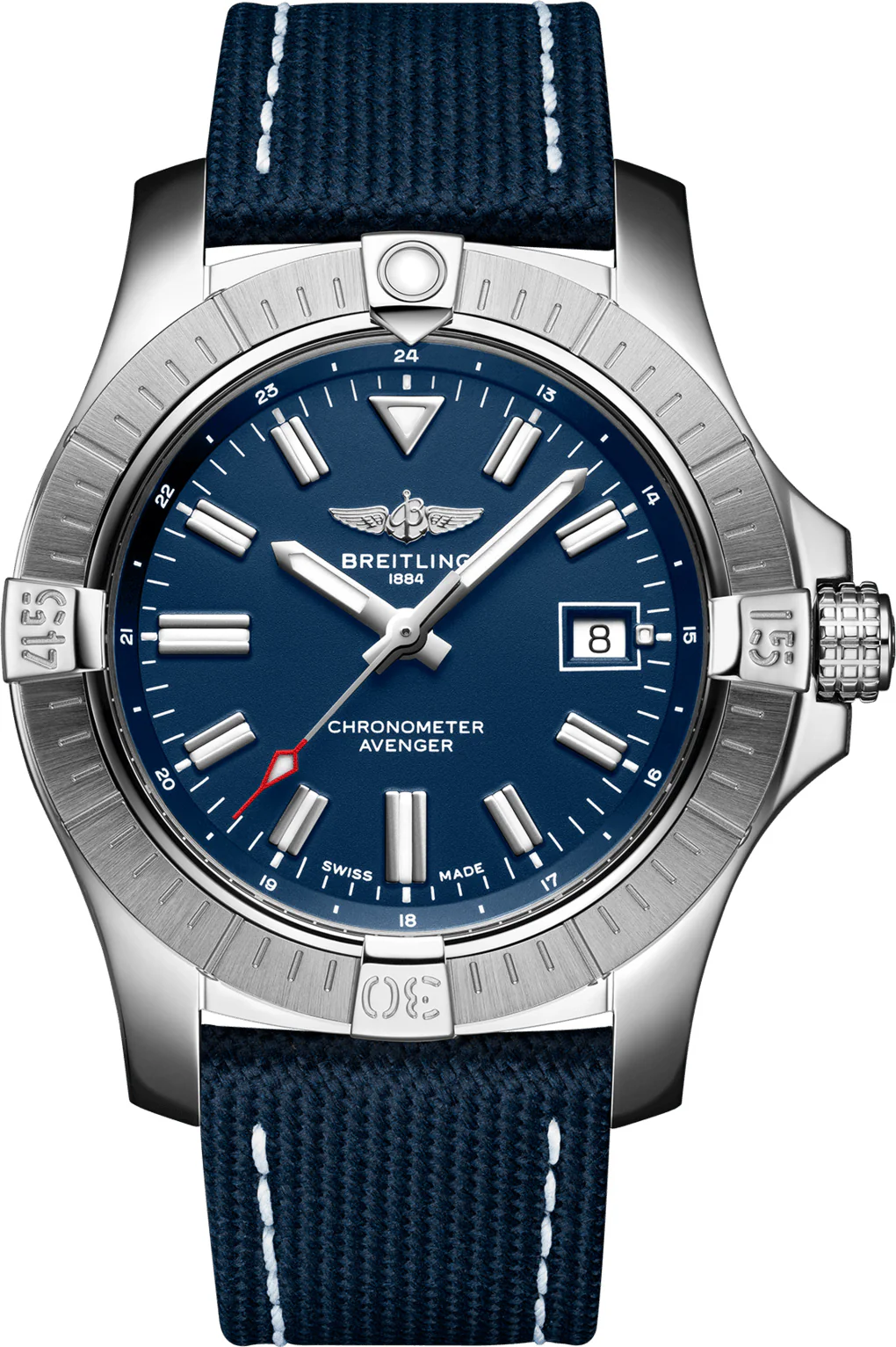 Breitling Watch Avenger Automatic 43 Leather Folding Clasp D