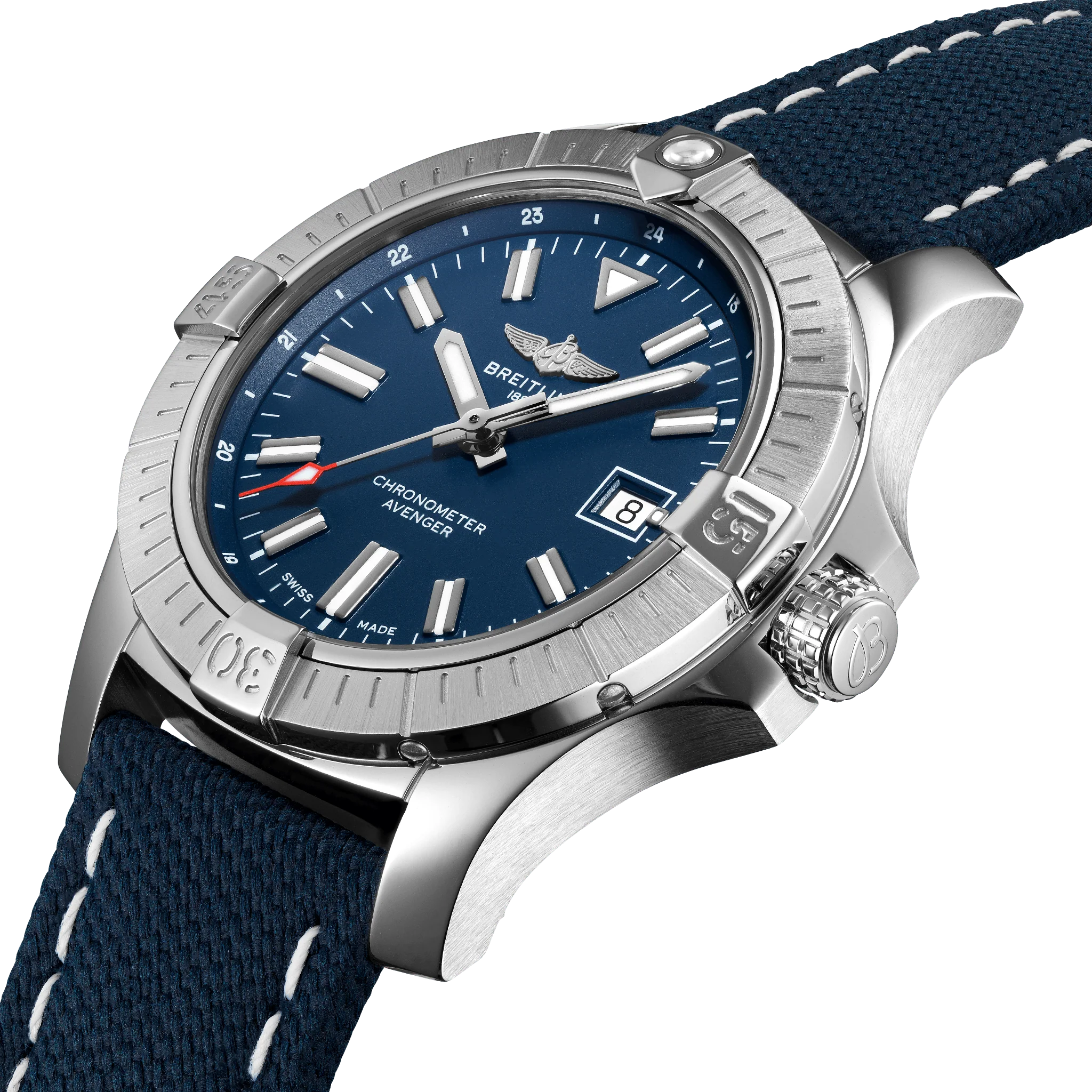 Breitling Watch Avenger Automatic 43 Leather Folding Clasp D - Image 4