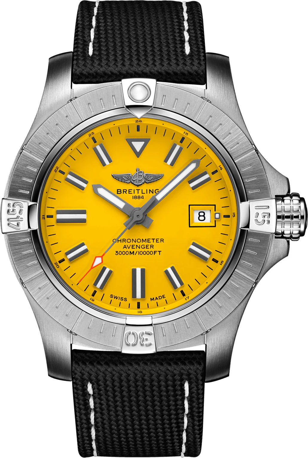 Breitling Watch Avenger Automatic 45 Seawolf Leather Folding Clasp D