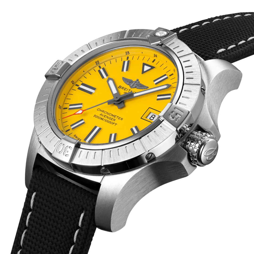 Breitling Watch Avenger Automatic 45 Seawolf Leather Folding Clasp D - Image 4