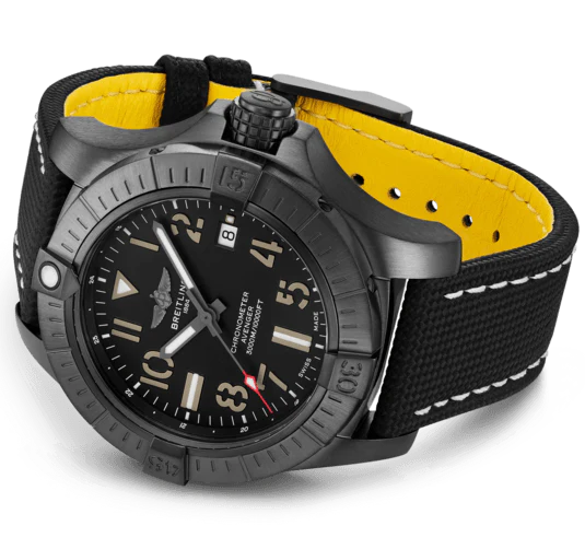 Breitling Watch Avenger Automatic 45 Seawolf Night Mission Leather Folding Clasp D - Image 2