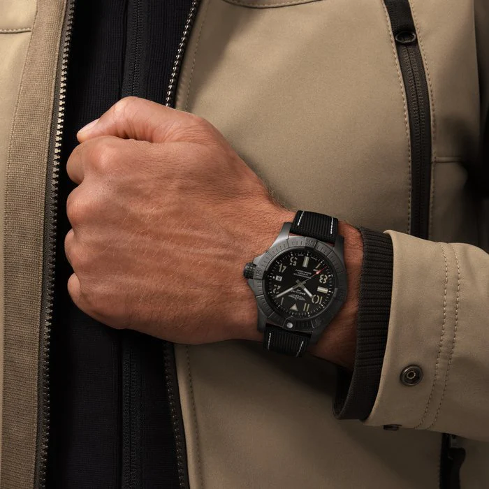 Breitling Watch Avenger Automatic 45 Seawolf Night Mission Leather Folding Clasp D - Image 4