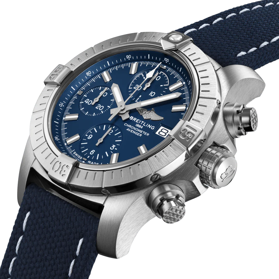 Breitling Watch Avenger Chronograph 43 Leather Tang Type - Image 4