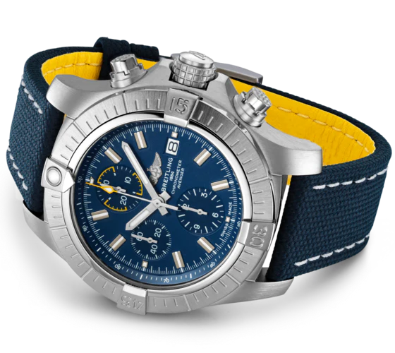 Breitling Watch Avenger Chronograph 45 Blue Leather Tang Type - Image 3