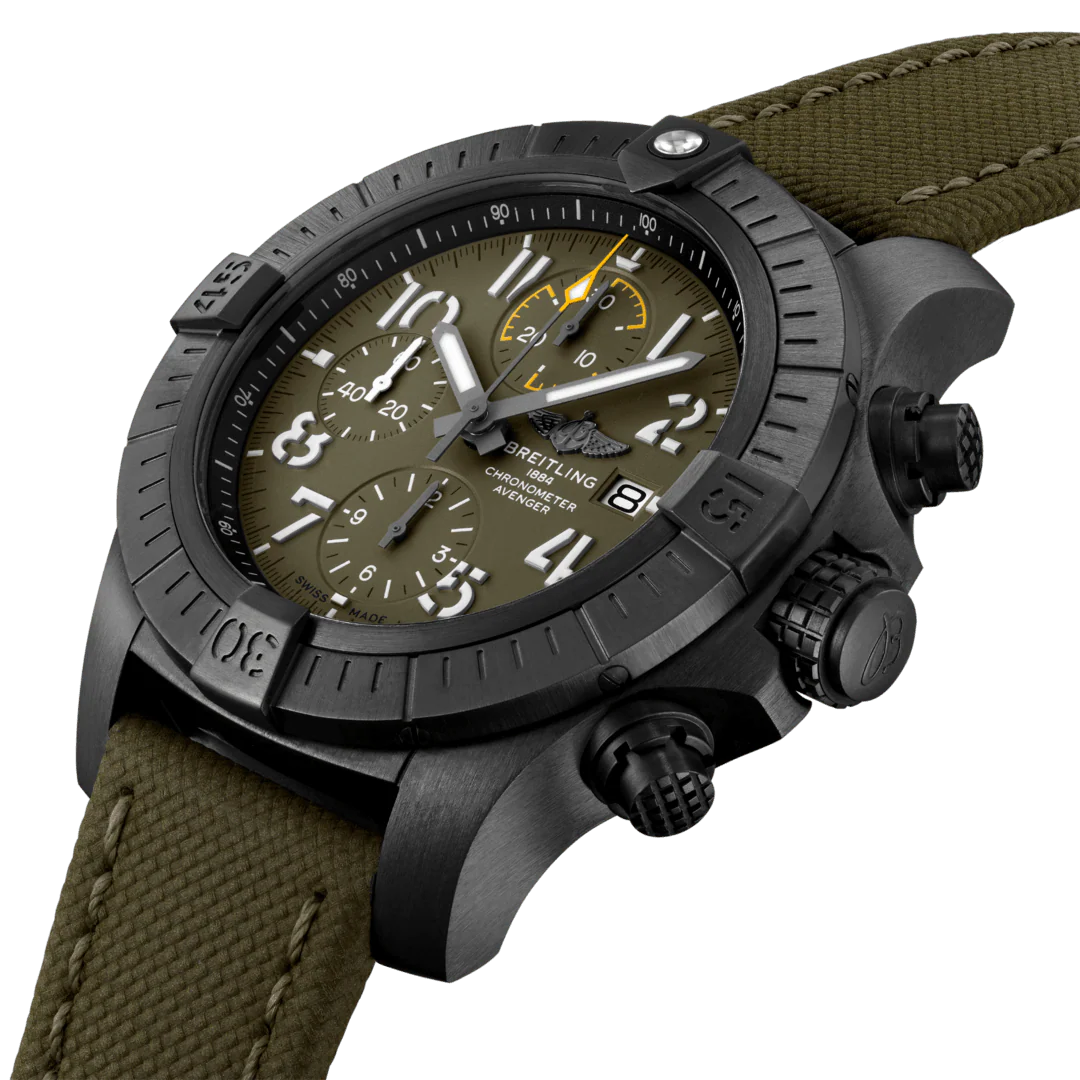 Breitling Watch Avenger Chronograph 45 Night Mission Khaki Green Tang Type D - Image 2